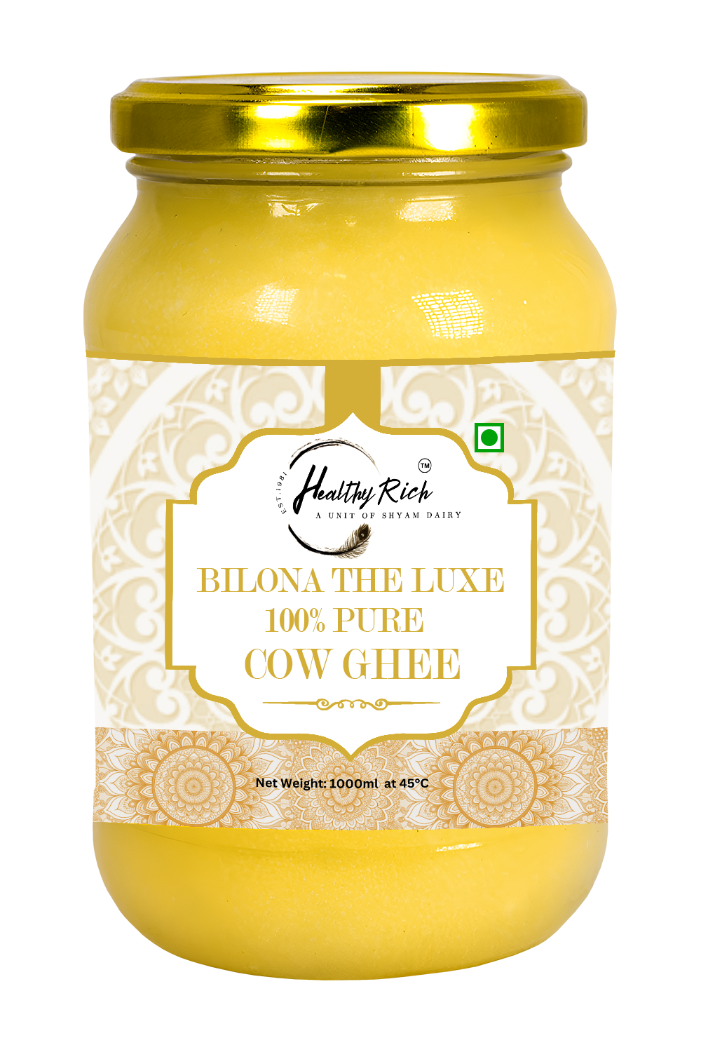Bilona The Luxe Cow Ghee 1000ml Bottle 01